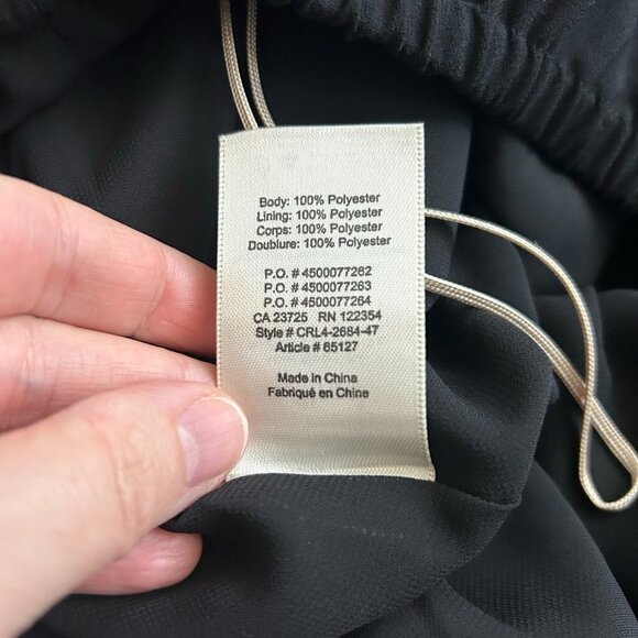 ARITZIA Wilfred Black Draped Sleeve Peasant Style Orly Blouse US S. - Picture 7 of 8